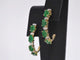 Boucles d'oreilles Boucles d'oreilles en or 14 carats avec diamants et émeraudes 58 Facettes 2135