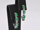 Boucles d'oreilles Boucles d’oreilles en or blanc 14 carats, diamants et émeraude 58 Facettes 2134