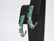 Boucles d'oreilles Boucles d’oreilles en or blanc 14 carats, diamants et émeraude 58 Facettes 2134