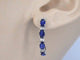 Boucles d'oreilles Boucles d’oreilles en or blanc 14 carats avec diamants et saphir 58 Facettes 2130