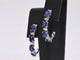 Boucles d'oreilles Boucles d’oreilles en or blanc 14 carats avec diamants et saphir 58 Facettes 2130