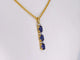 Pendentif Pendentif en or 14 carats avec diamants et saphir 58 Facettes 2137