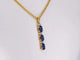 Pendentif Pendentif en or 14 carats avec diamants et saphir 58 Facettes 2137