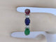 Bague 54 Bague en or blanc 14 carats avec diamants et pierres précieuses 58 Facettes 2128