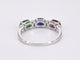 Bague 54 Bague en or blanc 14 carats avec diamants et pierres précieuses 58 Facettes 2128