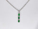 Pendentif Pendentif en or blanc 14 carats avec diamant et émeraude 58 Facettes 2140