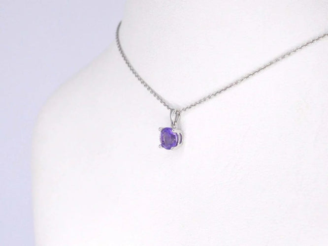 Pendentif Pendentif en or blanc 14 carats avec améthyste 58 Facettes 2193