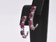 Boucles d'oreilles Boucles d'oreilles en or blanc 14 carats avec diamants et rubis 58 Facettes 2132