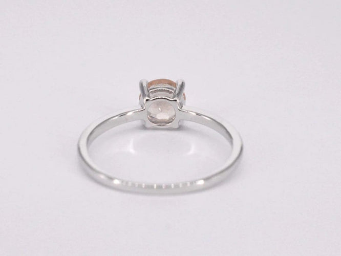 Bague Bague en or blanc 14 carats avec morganite 58 Facettes 2197