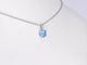Pendentif Pendentif en or blanc 14 carats avec topaze 0,90 ct 58 Facettes 2202