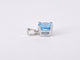 Pendentif Pendentif en or blanc 14 carats avec topaze 0,90 ct 58 Facettes 2202