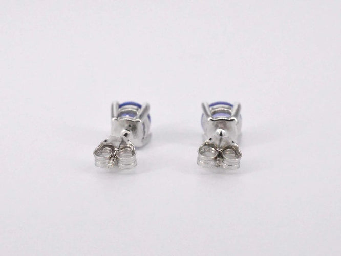Boucles d'oreilles Boucles d’oreilles en or blanc 14 carats avec tanzanite 58 Facettes 2198
