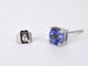 Boucles d'oreilles Boucles d’oreilles en or blanc 14 carats avec tanzanite 58 Facettes 2198