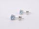 Boucles d'oreilles Boucles d’oreilles en or blanc 14 carats avec topaze et diamant 58 Facettes 2201
