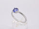 Bague 54 Bague en or blanc 14 carats avec tanzanite et diamant 58 Facettes 2200