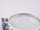 Bague 54 Bague en or blanc 14 carats avec tanzanite et diamant 58 Facettes 2200