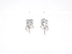 Boucles d'oreilles Boucles d’oreilles en or blanc 14 carats avec diamant cœur taille brillant 58 Facettes 2096