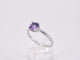 Bague 54 Bague en or blanc 14 carats avec améthyste 58 Facettes 2194