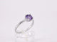 Bague 54 Bague en or blanc 14 carats avec améthyste 58 Facettes 2194