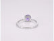 Bague 54 Bague en or blanc 14 carats avec améthyste 58 Facettes 2194