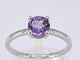 Bague 54 Bague en or blanc 14 carats avec améthyste 58 Facettes 2194