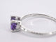 Bague 54 Bague en or blanc 14 carats avec améthyste 58 Facettes 2194