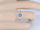 Bague 54 Bague en or blanc 14 carats avec topaze taille brillant 58 Facettes 2203