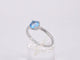 Bague 54 Bague en or blanc 14 carats avec topaze taille brillant 58 Facettes 2203