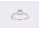 Bague 54 Bague en or blanc 14 carats avec topaze taille brillant 58 Facettes 2203