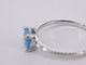 Bague 54 Bague en or blanc 14 carats avec topaze taille brillant 58 Facettes 2203