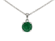 Pendentif Pendentif en or blanc 14 carats avec émeraude 58 Facettes 2205