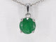 Pendentif Pendentif en or blanc 14 carats avec émeraude 58 Facettes 2205