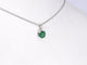 Pendentif Pendentif en or blanc 14 carats avec émeraude 58 Facettes 2205