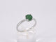 Bague 54 Bague en or blanc 14 carats avec émeraude 1,00 carat 58 Facettes 2206