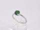 Bague 54 Bague en or blanc 14 carats avec émeraude 1,00 carat 58 Facettes 2206