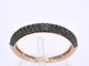 Bague 54 Bague en or rose 14 carats avec diamants noirs taille brillant 58 Facettes 2224