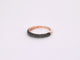 Bague 54 Bague en or rose 14 carats avec diamants noirs taille brillant 58 Facettes 2224