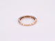 Bague 54 Bague en or rose 14 carats avec diamants noirs taille brillant 58 Facettes 2224