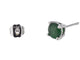 Boucles d'oreilles Boucles d'oreilles en or blanc 14 carats avec émeraude 58 Facettes 2204