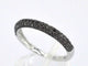 Bague 54 Bague en or blanc 14 carats avec diamants noirs taille brillant 58 Facettes 2225