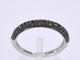 Bague 54 Bague en or blanc 14 carats avec diamants noirs taille brillant 58 Facettes 2225