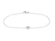 Bracelet Bracelet cœur en or blanc 14 carats avec diamant 0,10 ct 58 Facettes 2232