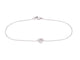 Bracelet Bracelet cœur en or blanc 14 carats avec diamant 0,10 ct 58 Facettes 2232