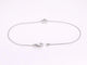 Bracelet Bracelet cœur en or blanc 14 carats avec diamant 0,10 ct 58 Facettes 2232