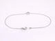 Bracelet Bracelet cœur en or blanc 14 carats avec diamant 0,10 ct 58 Facettes 2232