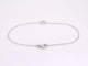 Bracelet Bracelet cœur en or blanc 14 carats avec diamant 0,10 ct 58 Facettes 2232