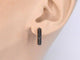 Boucles d'oreilles Boucles d'oreilles en or rose 14 carats avec diamant noir 58 Facettes 2226