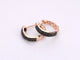 Boucles d'oreilles Boucles d'oreilles en or rose 14 carats avec diamant noir 58 Facettes 2226