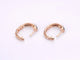 Boucles d'oreilles Boucles d'oreilles en or rose 14 carats avec diamant noir 58 Facettes 2226