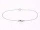 Bracelet Bracelet en or blanc 14 carats avec diamant 0,10 ct 58 Facettes 2235